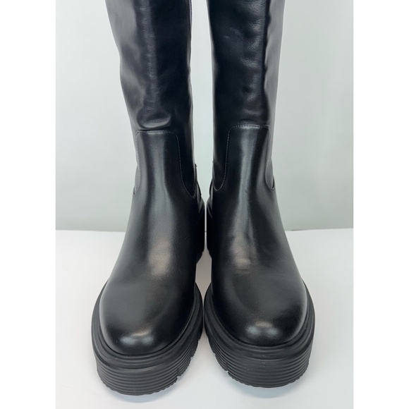 New Stuart Weitzman Soho Knee High Boot Black Leather Sz 9 - Picture 8 of 15
